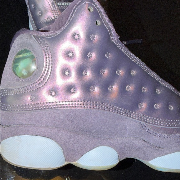 Jordan Women's Iridescent Purple Sneakers - Picture 6 of 9